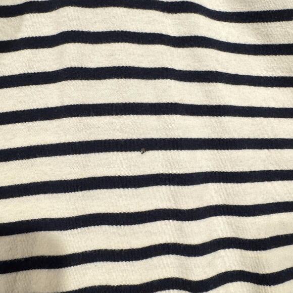 Monrow Womens Dress Long Sleeve Scoop Neck Stripe Midi White Blue Size Medium LD - Picture 7 of 9